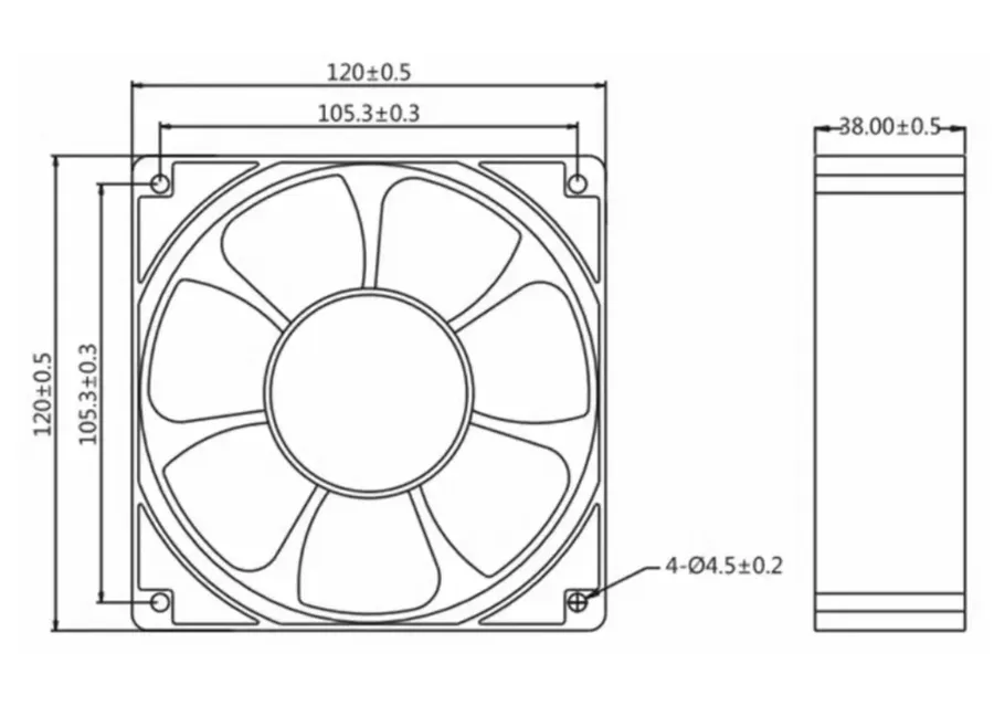 COOLING FAN, 120*120*38 24V