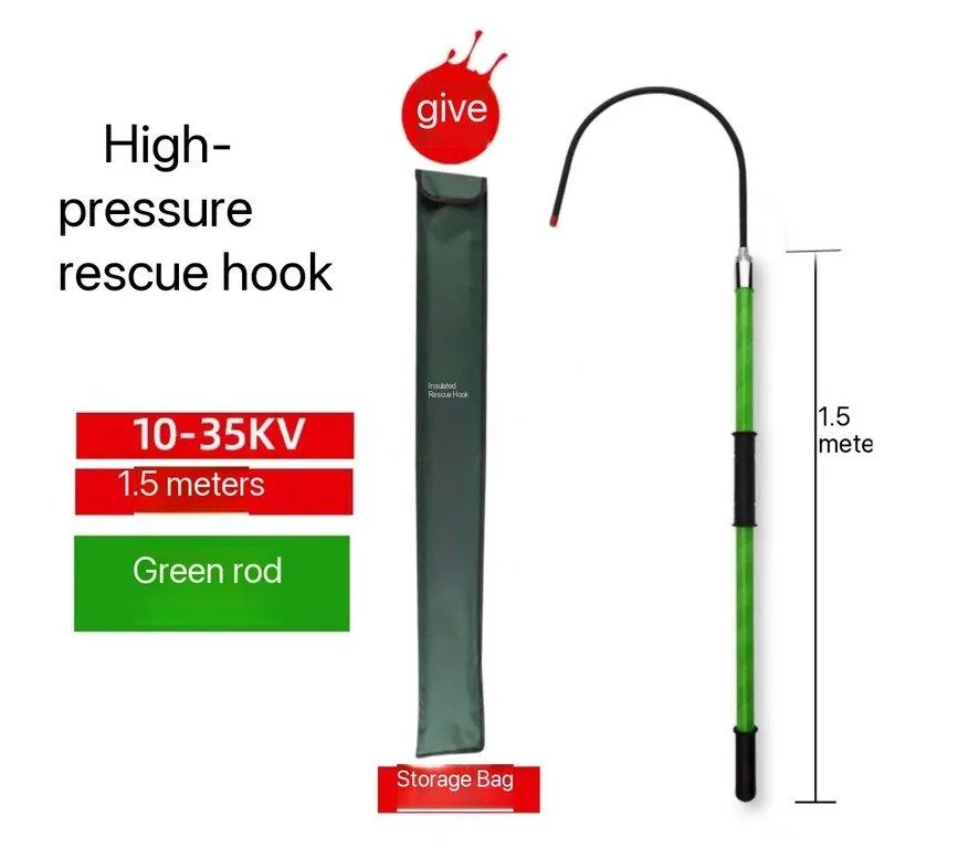High voltage insulation rescue hook
