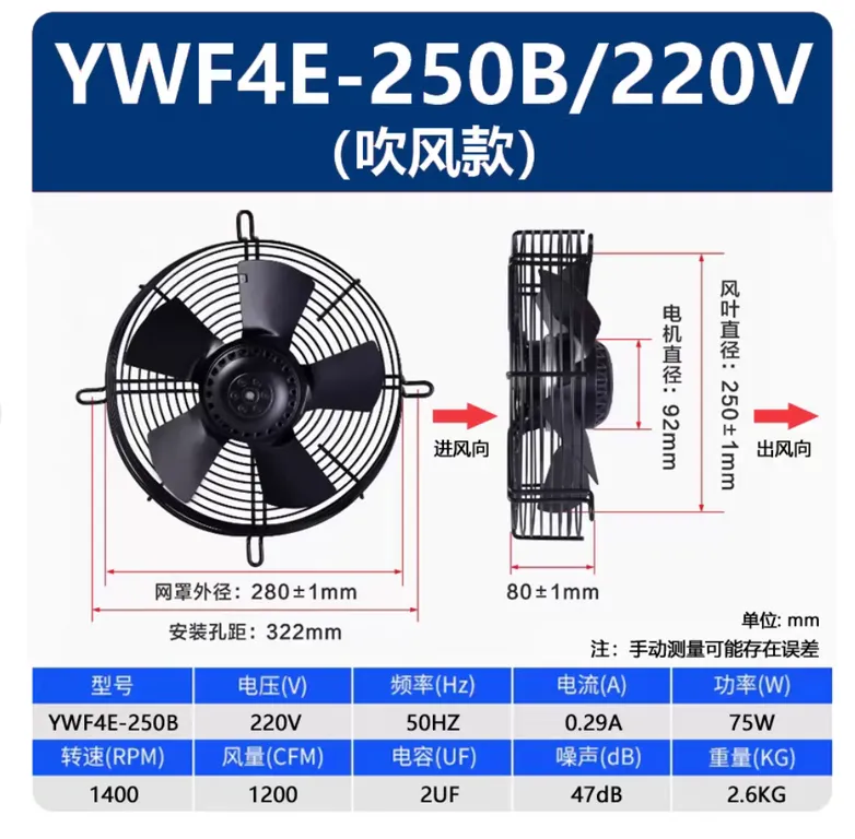 External rotor axial flow fan